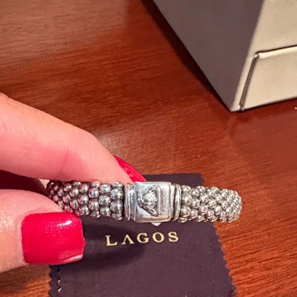 LAGOS Caviar Silver Beaded Bracelet size 7.5 - Picture 2 of 5